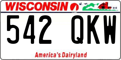 WI license plate 542QKW