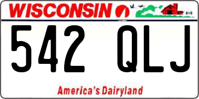 WI license plate 542QLJ