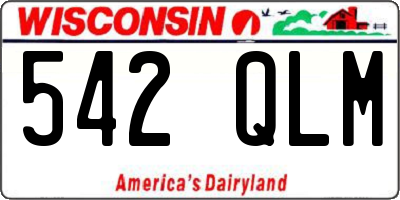 WI license plate 542QLM