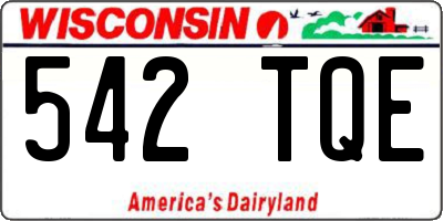 WI license plate 542TQE