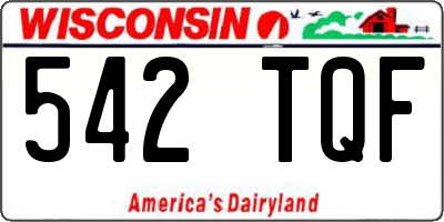 WI license plate 542TQF