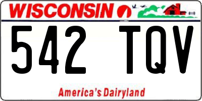 WI license plate 542TQV