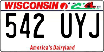 WI license plate 542UYJ