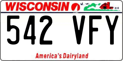 WI license plate 542VFY
