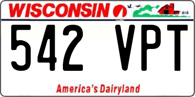 WI license plate 542VPT