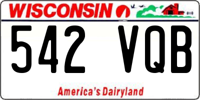 WI license plate 542VQB
