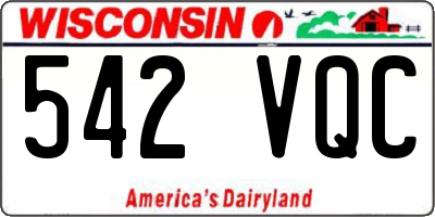 WI license plate 542VQC
