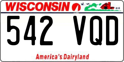 WI license plate 542VQD