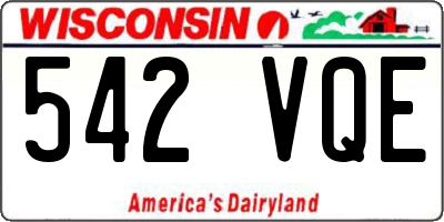 WI license plate 542VQE