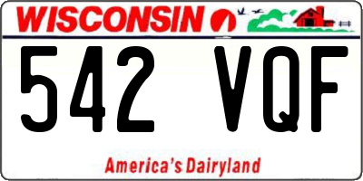 WI license plate 542VQF