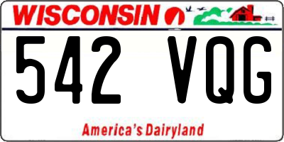 WI license plate 542VQG