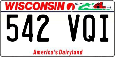 WI license plate 542VQI