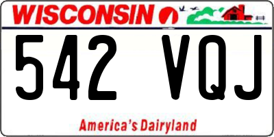 WI license plate 542VQJ
