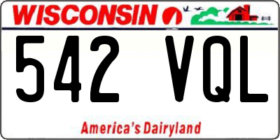 WI license plate 542VQL