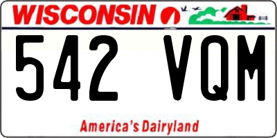 WI license plate 542VQM