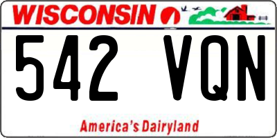 WI license plate 542VQN