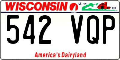 WI license plate 542VQP