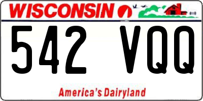 WI license plate 542VQQ