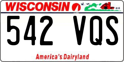 WI license plate 542VQS