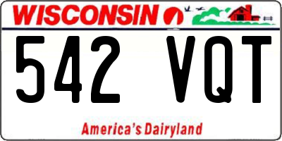 WI license plate 542VQT