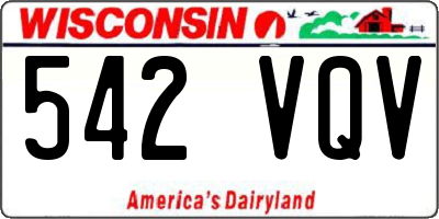 WI license plate 542VQV