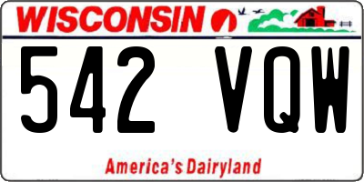 WI license plate 542VQW