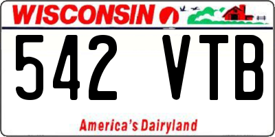 WI license plate 542VTB