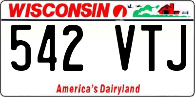 WI license plate 542VTJ