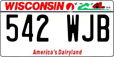 WI license plate 542WJB