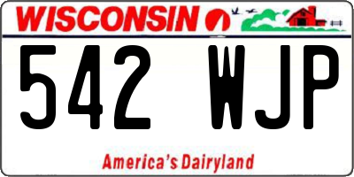 WI license plate 542WJP