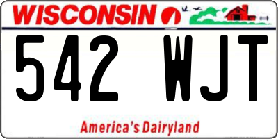 WI license plate 542WJT