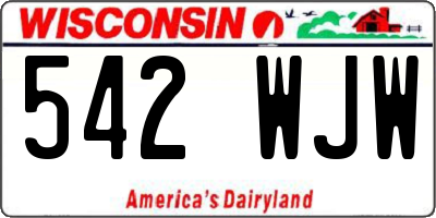 WI license plate 542WJW