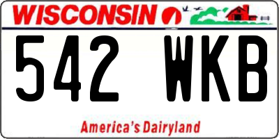 WI license plate 542WKB