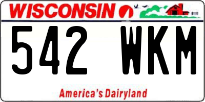 WI license plate 542WKM