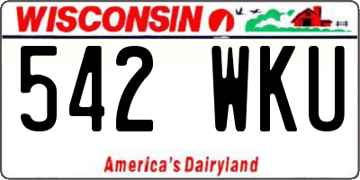 WI license plate 542WKU