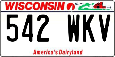 WI license plate 542WKV