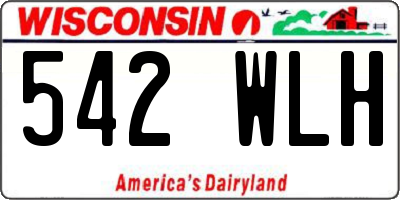 WI license plate 542WLH