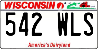 WI license plate 542WLS