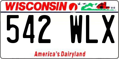 WI license plate 542WLX