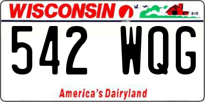 WI license plate 542WQG