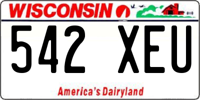 WI license plate 542XEU