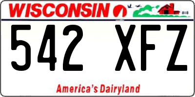 WI license plate 542XFZ