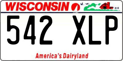 WI license plate 542XLP