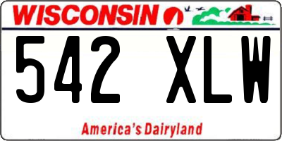 WI license plate 542XLW