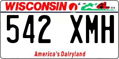 WI license plate 542XMH