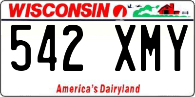 WI license plate 542XMY