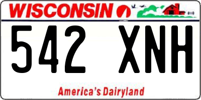 WI license plate 542XNH