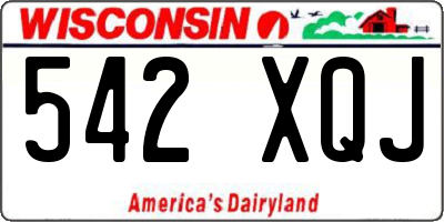 WI license plate 542XQJ
