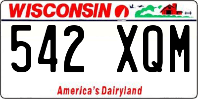 WI license plate 542XQM