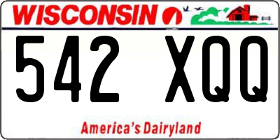 WI license plate 542XQQ
